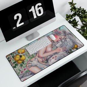 'Lemon Gardens' Desk Mat