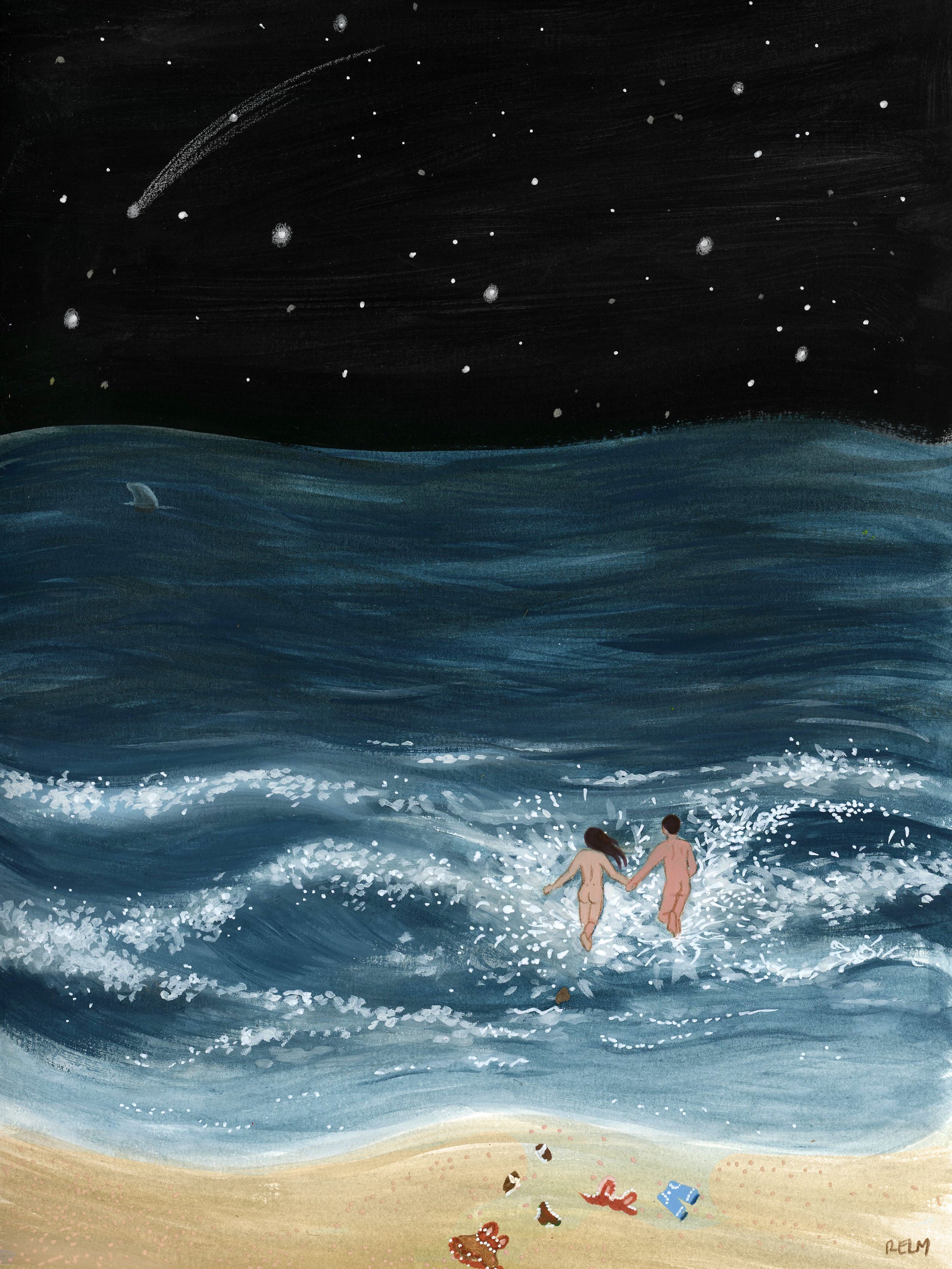 The stars watched quietly - Original Painting