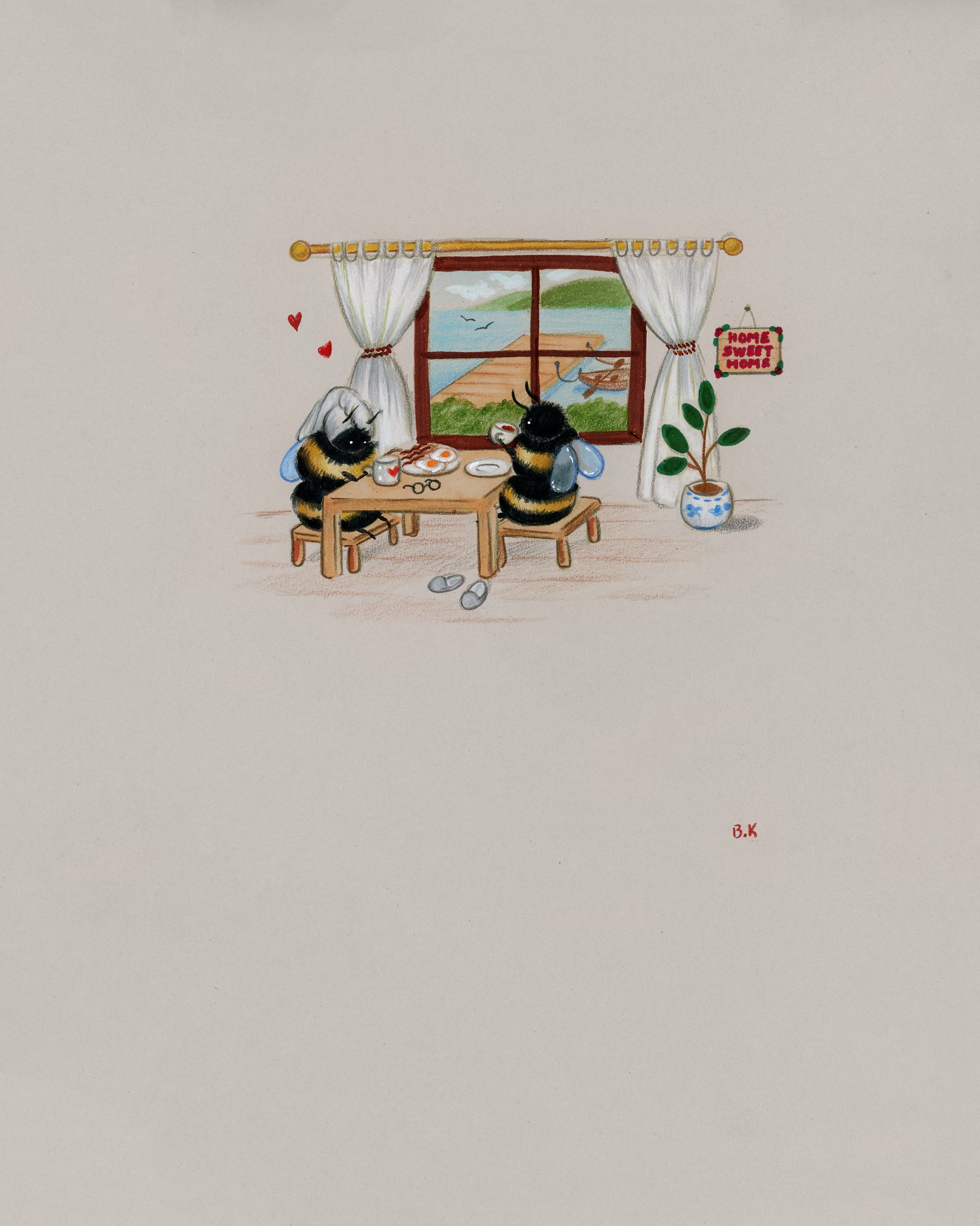 'Breakfast & You' Original Drawing