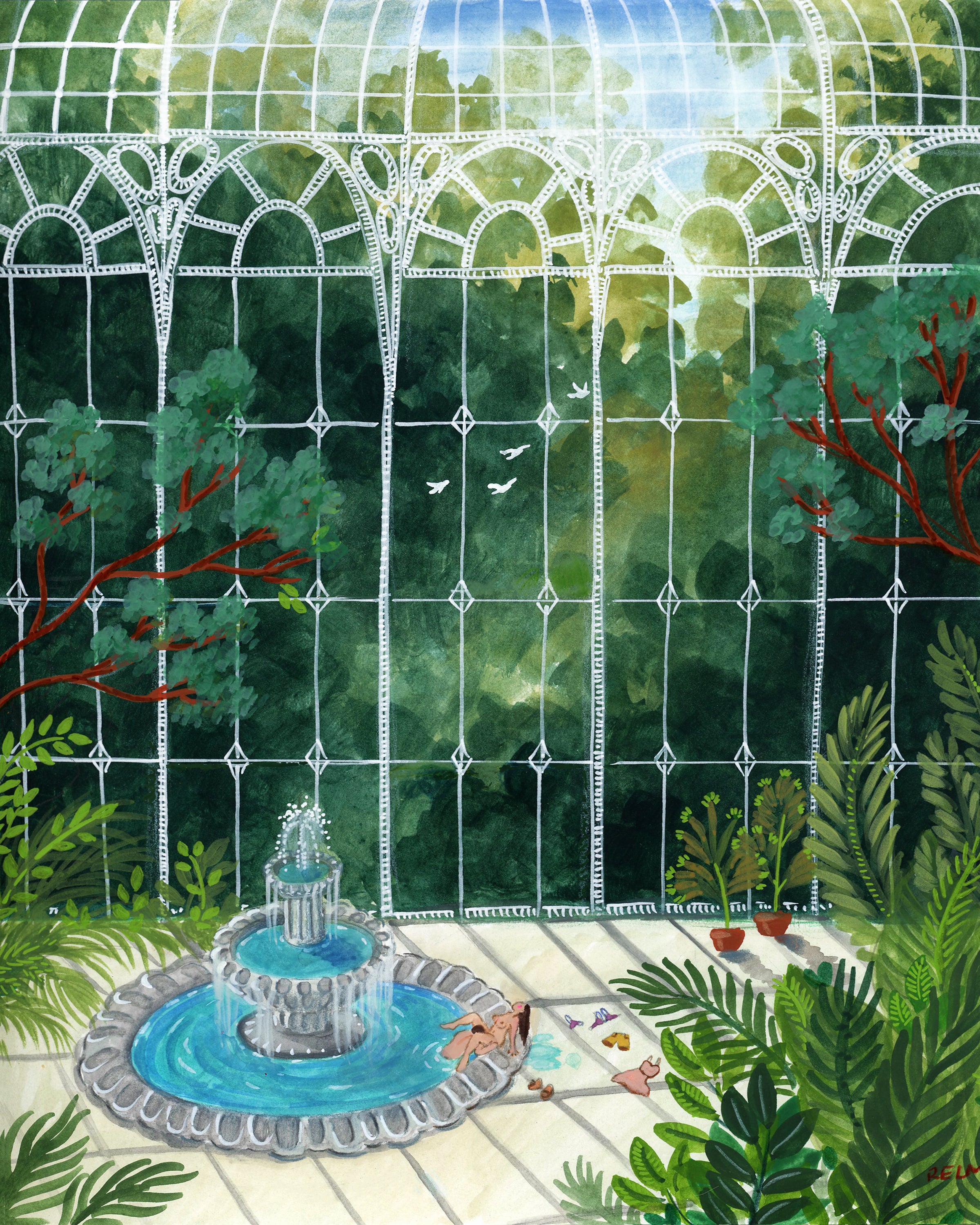 Botanical Gardens Original Painting