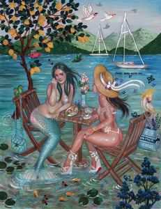 ‘Breakfast in Tropez’ Original Drawing