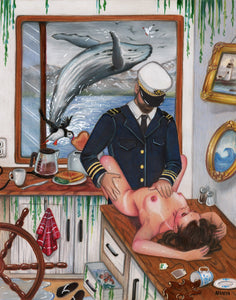 'Whale Watching' Original Drawing