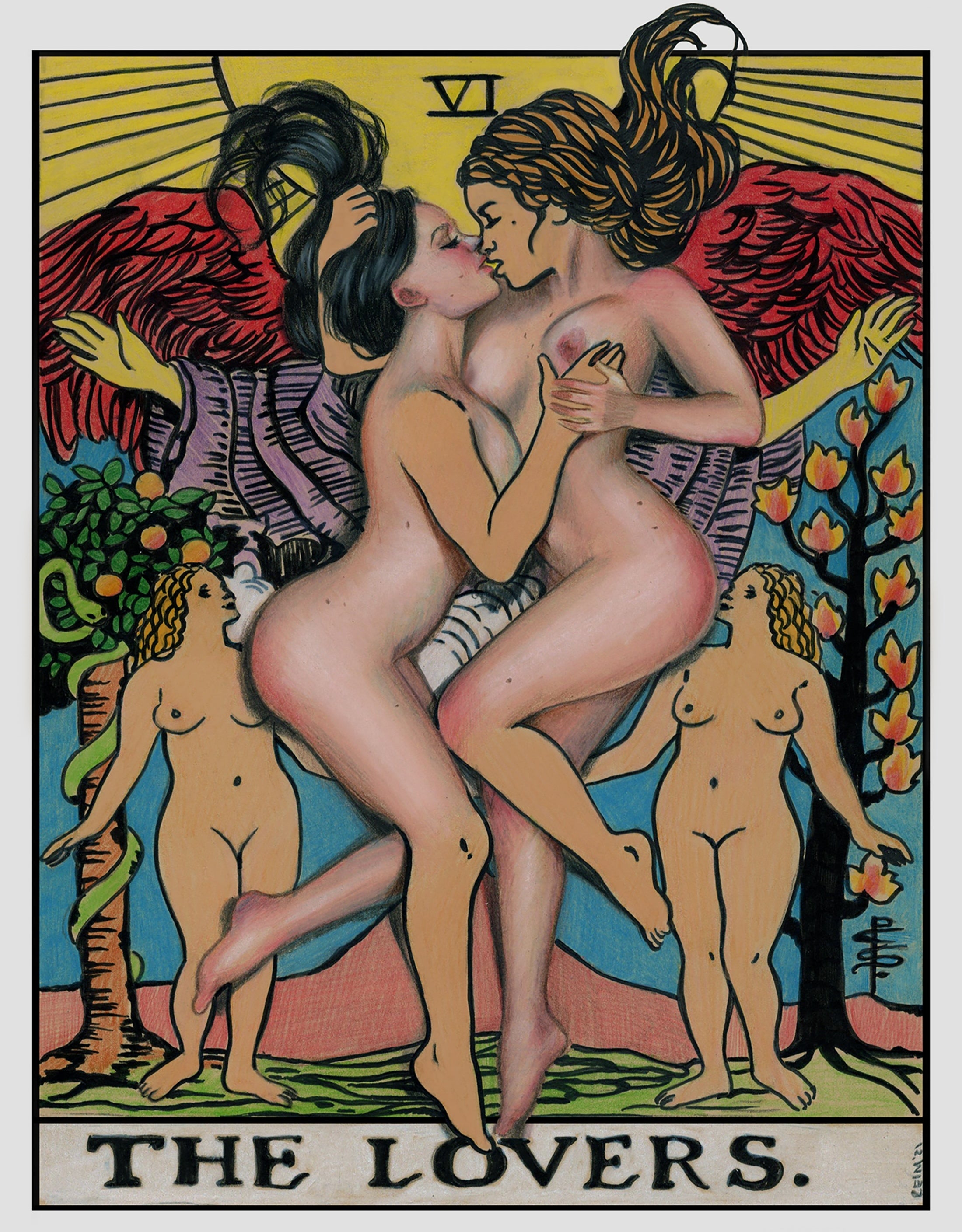 'The Lovers' Original Drawing
