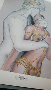 'Lovestoned' Hand Embellished Print