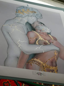 'Lovestoned' Hand Embellished Print