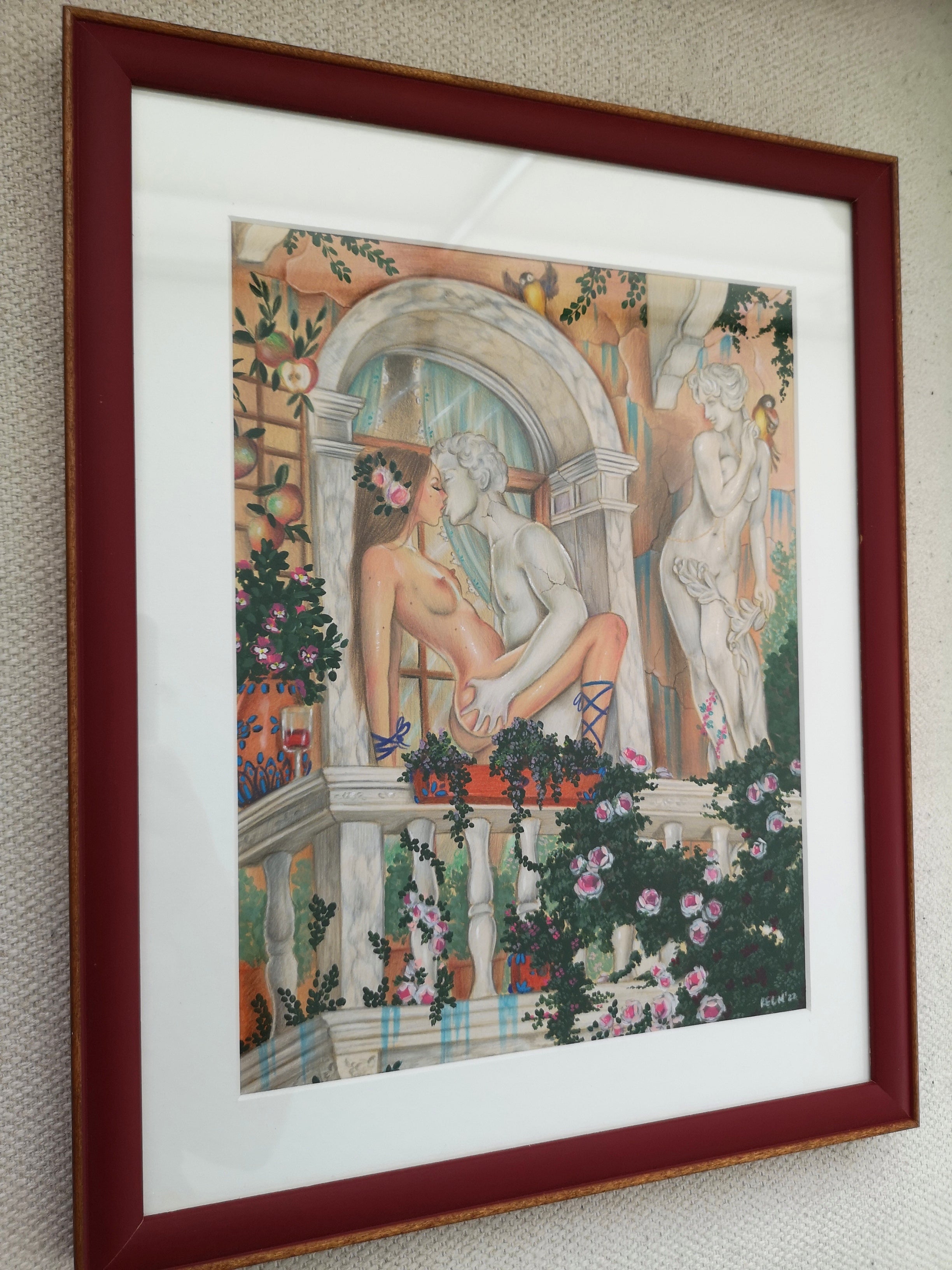 'La vie en Rose' Original Drawing