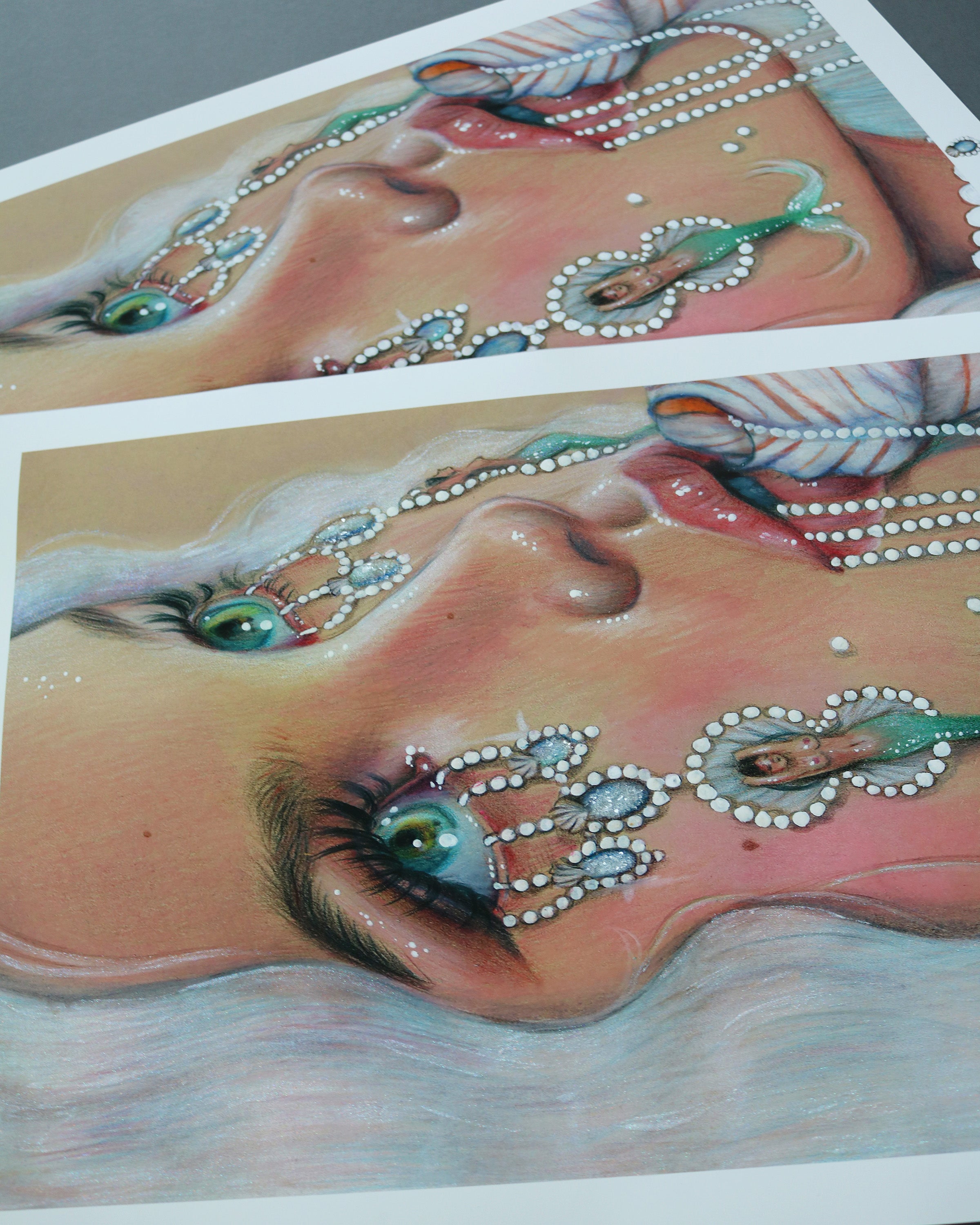 'Pearlescent' Limited Edition Embellished Print