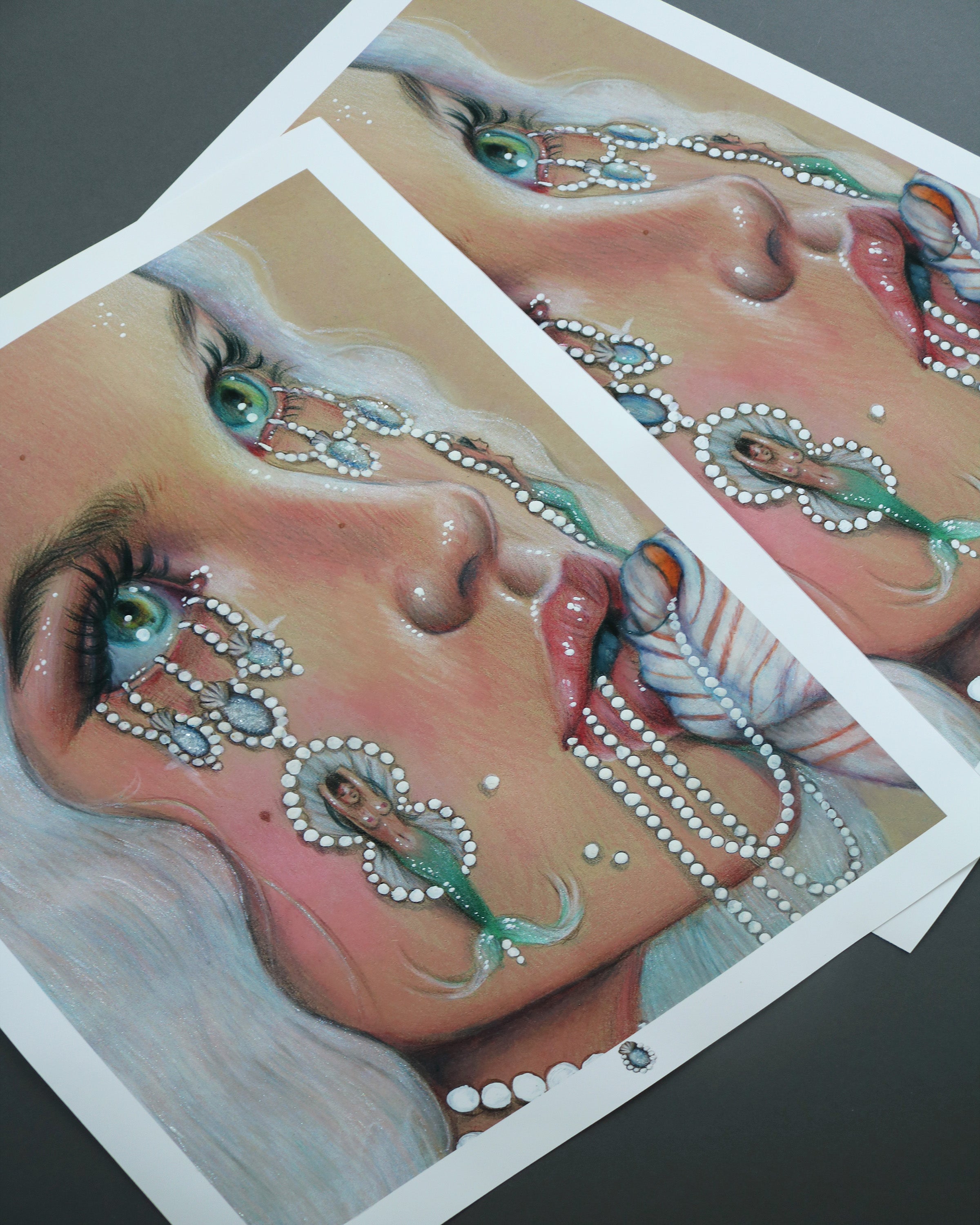 'Pearlescent' Limited Edition Embellished Print