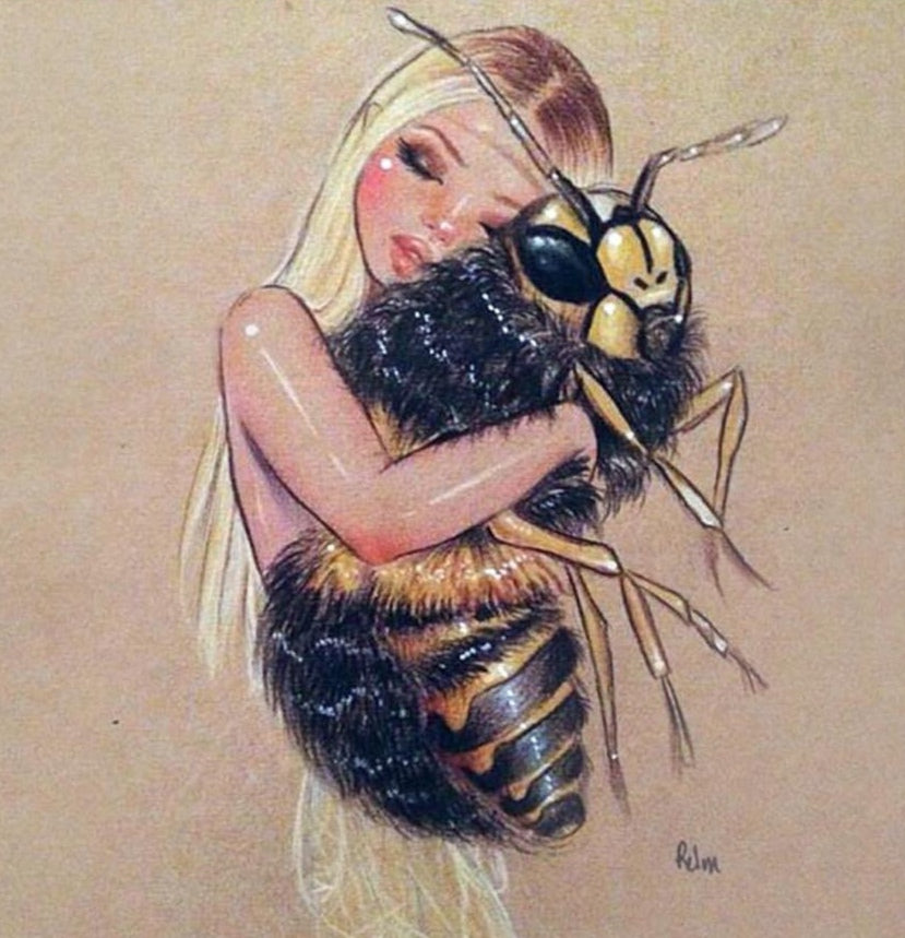 'When he stings you but you still love him' Original Drawing