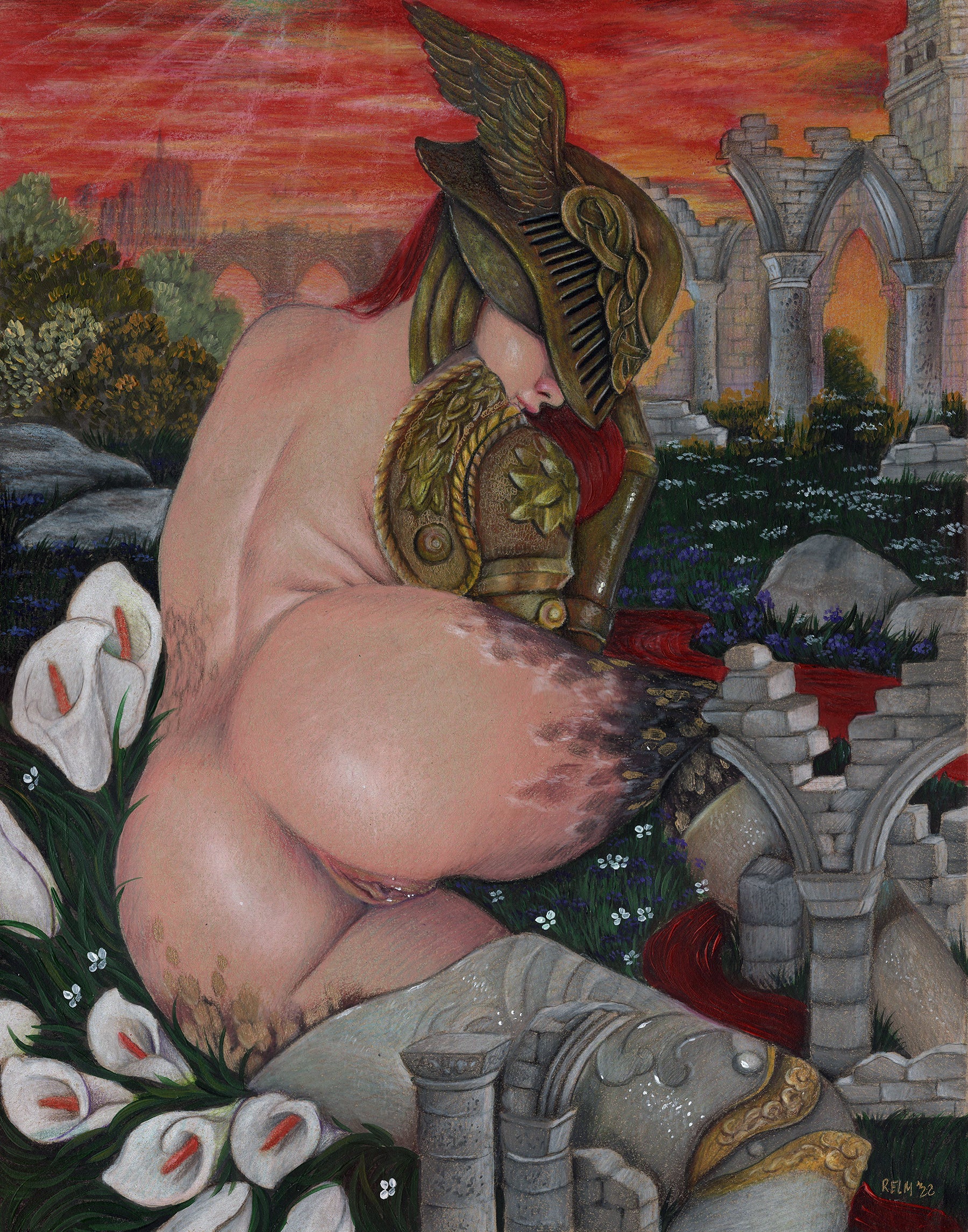 'Strength Amongst Ruins' Original Drawing