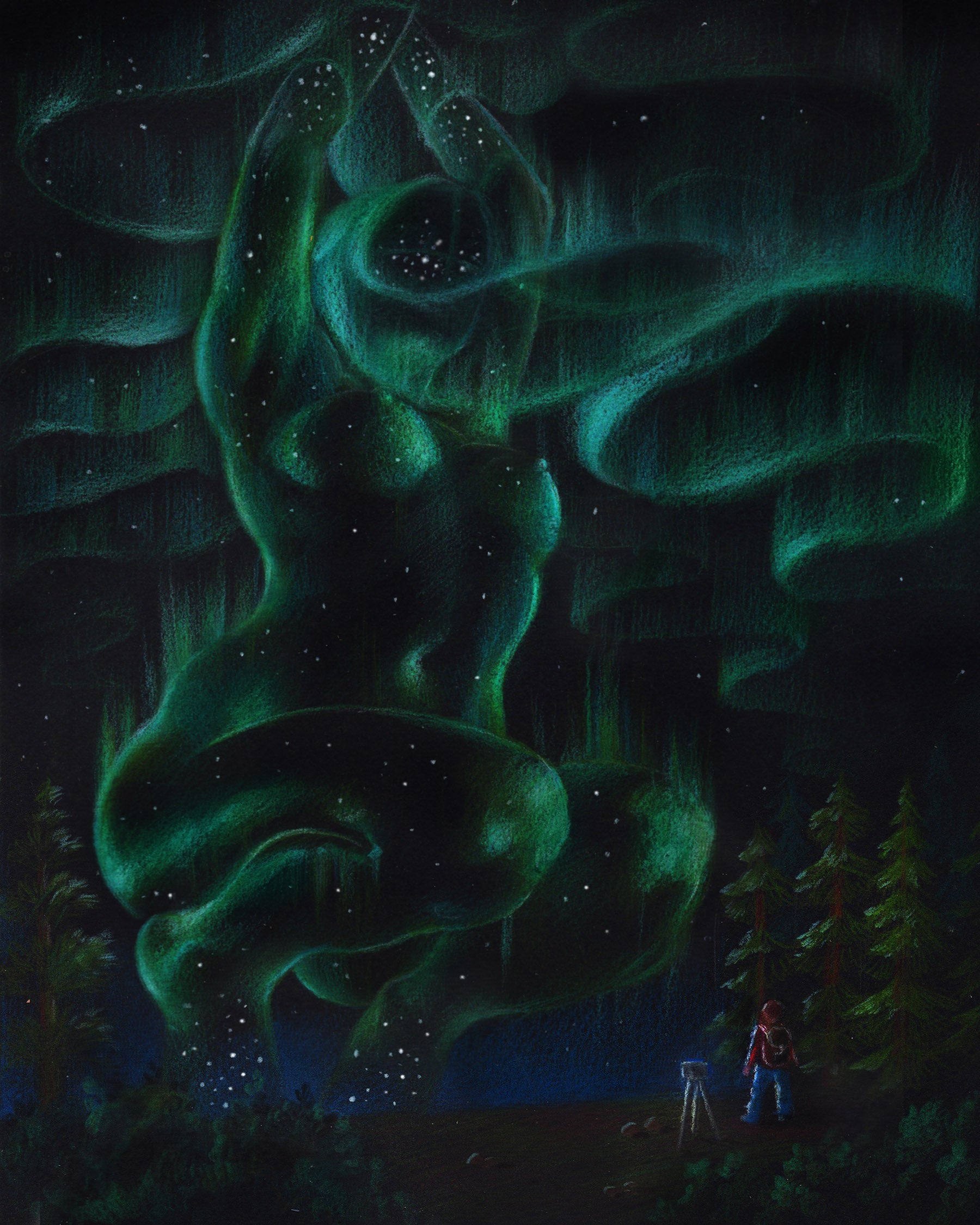'Aurora Night II’ Original Drawing