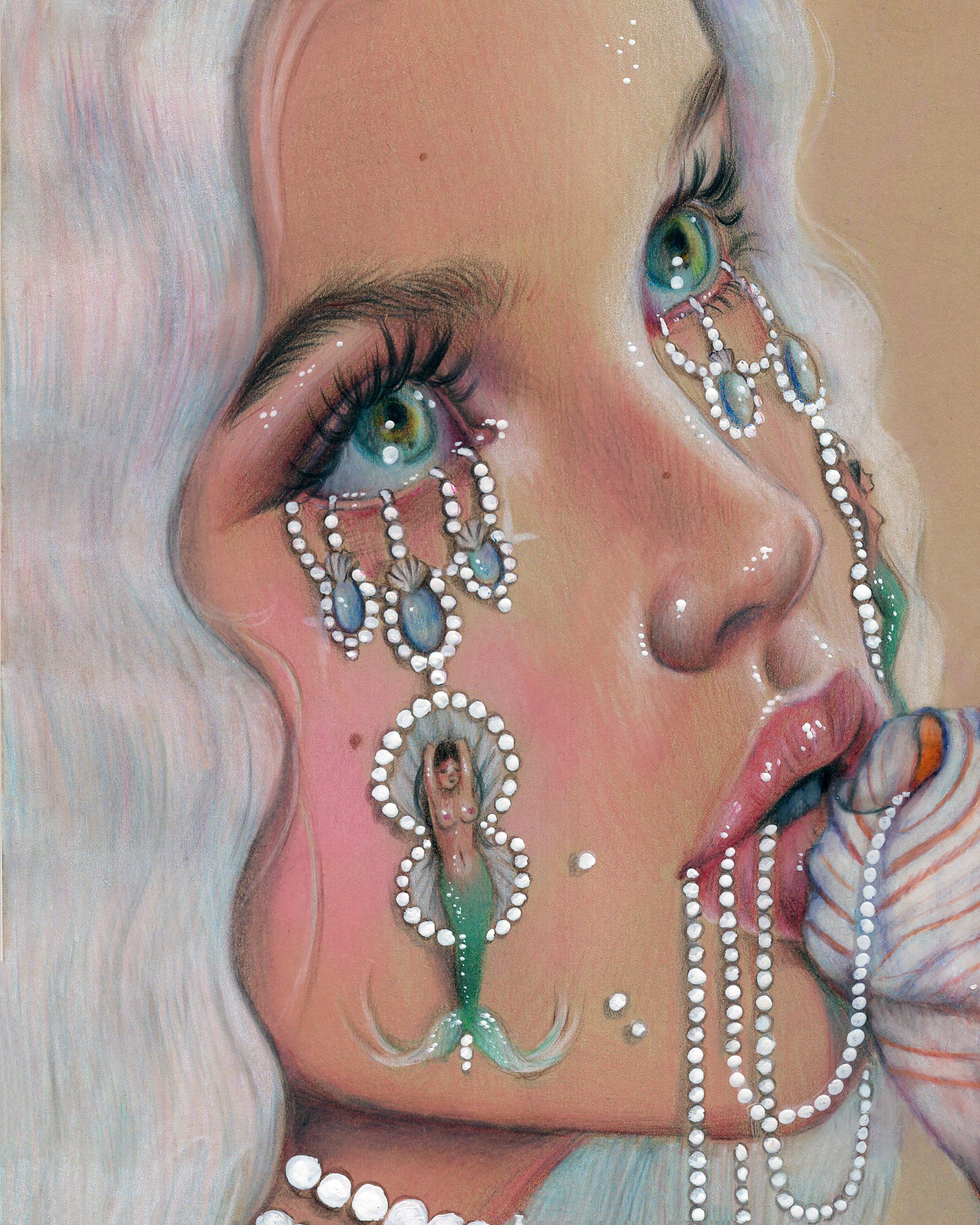 'Pearlescent' Original Drawing